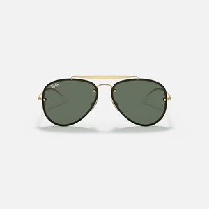 Ray-ban Blaze Aviator XL Gold Frame Green Lense Barely worn